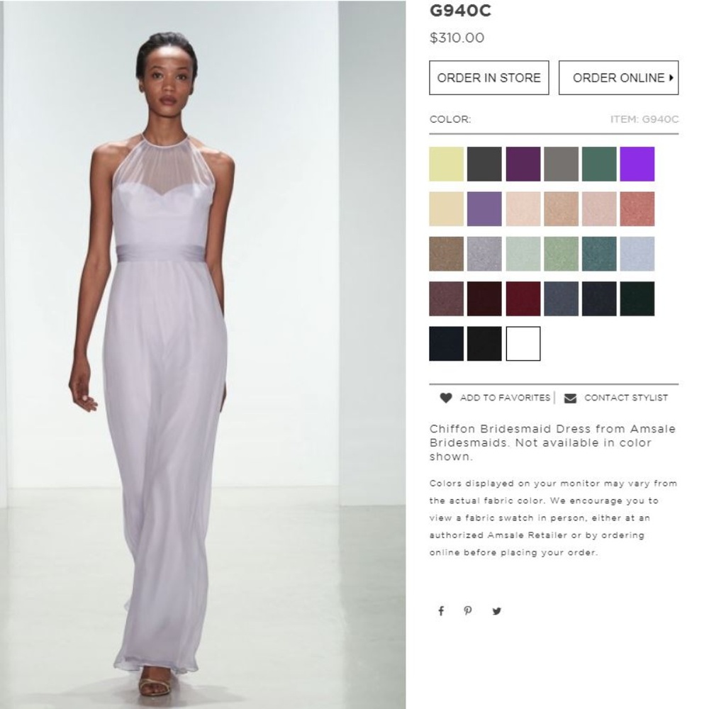 Amsale Bridesmaid Dress (PALE PINK)